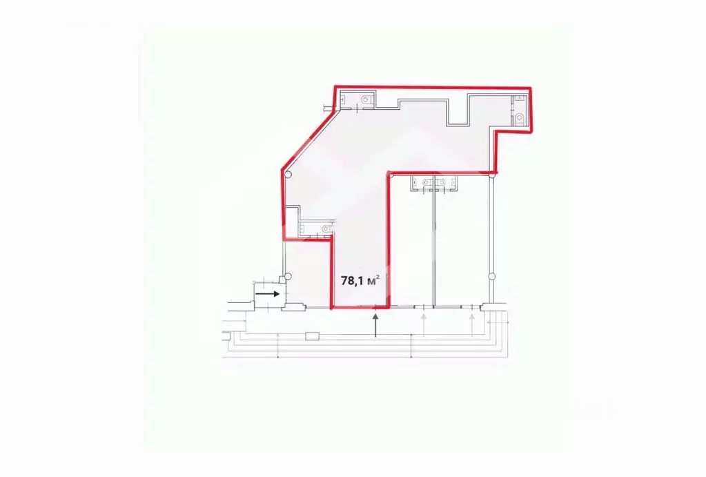 Торговая площадь в Москва Уральская ул., 5А (78 м) - Фото 2