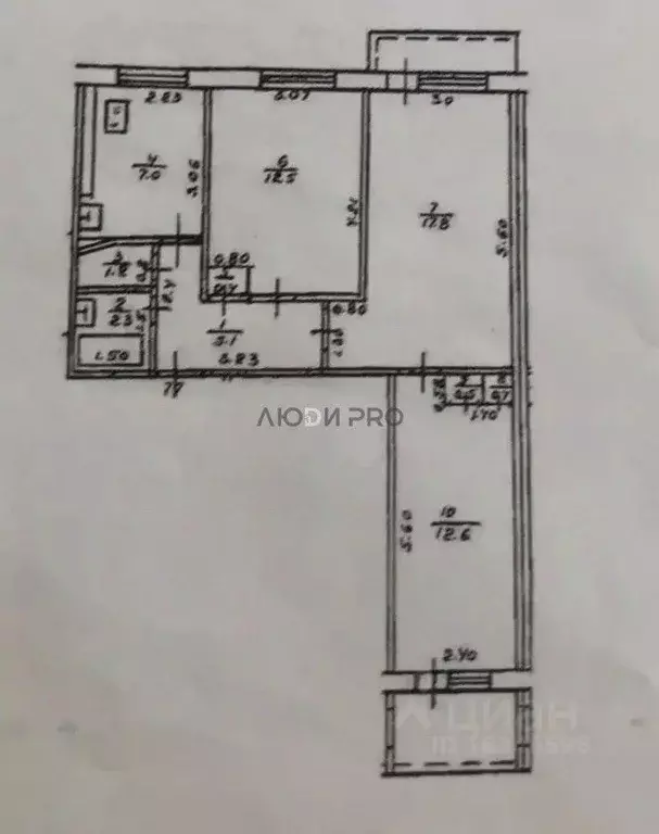 3-к кв. Башкортостан, Уфа бул. Тухвата Янаби, 59 (58.9 м) - Фото 2