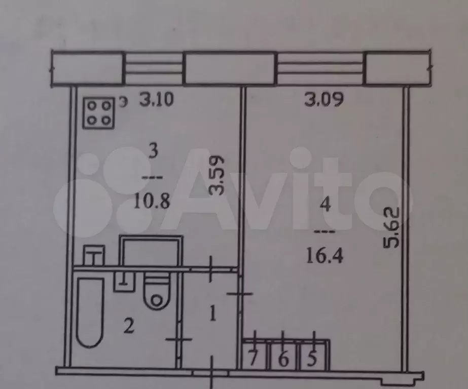 1-к. квартира, 34 м, 9/9 эт. - Фото 0