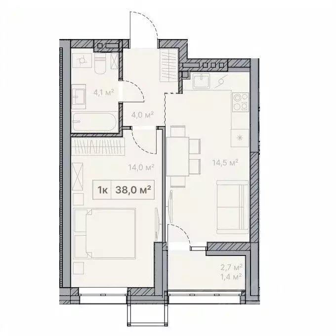 1-к кв. Башкортостан, Стерлитамак Солнечный мкр,  (39.3 м) - Фото 1