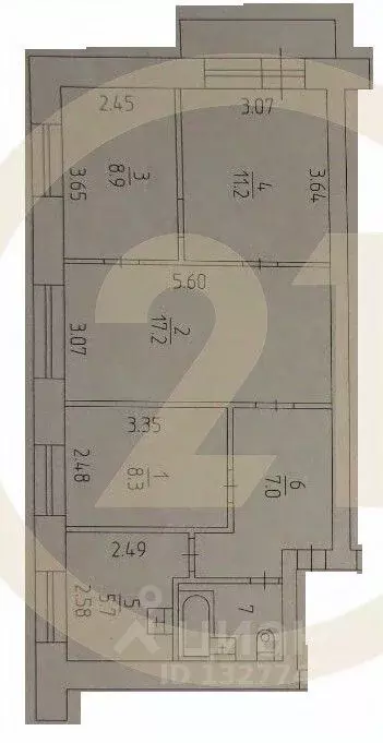 4-к кв. Пермский край, Пермь ул. Добролюбова, 20 (61.8 м) - Фото 2
