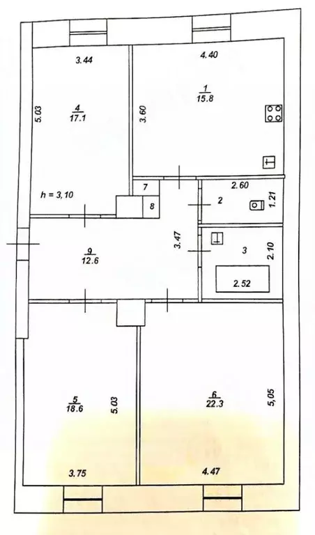 3-к кв. Тверская область, Тверь ул. Кирова, 5 (95.2 м) - Фото 2