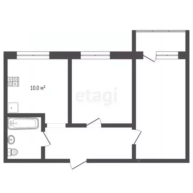 2-к кв. Забайкальский край, Чита ул. Генерала Белика, 13 (63.0 м) - Фото 2