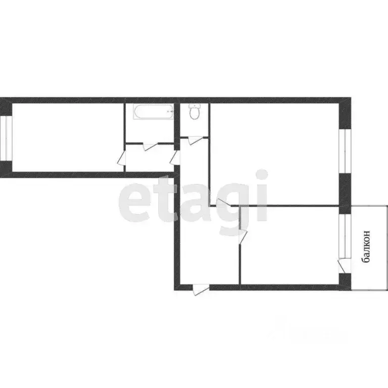 2-к кв. Ханты-Мансийский АО, Сургут просп. Мира, 14 (60.0 м) - Фото 0