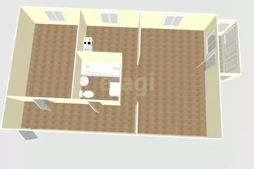 2-к кв. Сахалинская область, Южно-Сахалинск Комсомольская ул., 159 ... - Фото 2