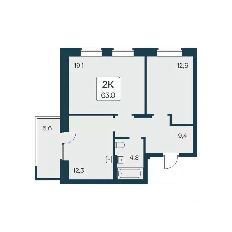 2-к кв. Новосибирская область, Новосибирск Расцветай на Красном жилой ... - Фото 1