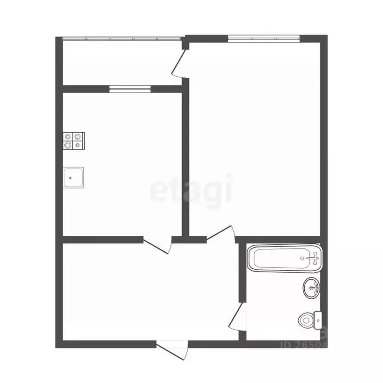 1-к кв. Севастополь ул. Горпищенко, 145к1 (38.0 м) - Фото 2