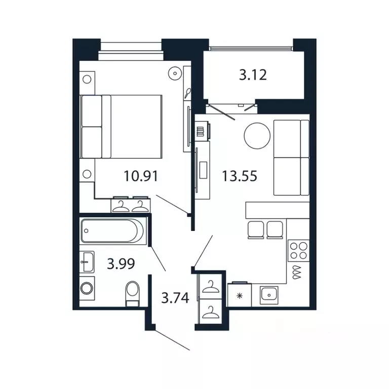 1-к кв. Ленинградская область, Ломоносовский район, Аннинское ... - Фото 1