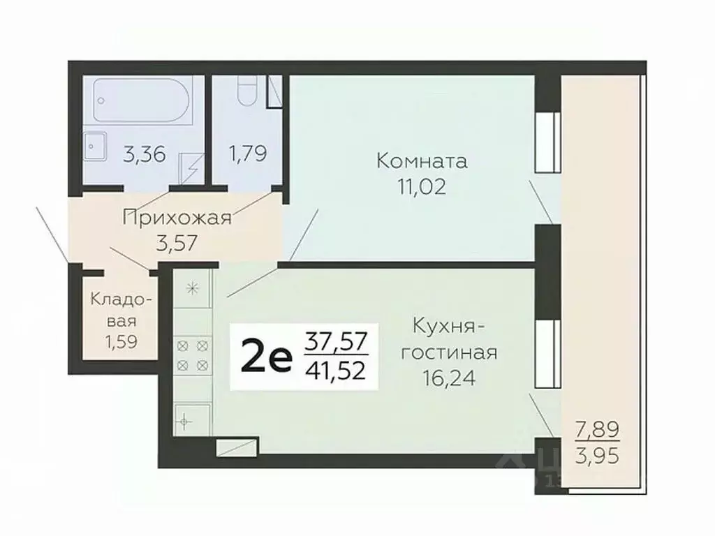 2-к кв. Воронежская область, Воронеж Ленинградская ул., 118А (41.52 м) - Фото 0
