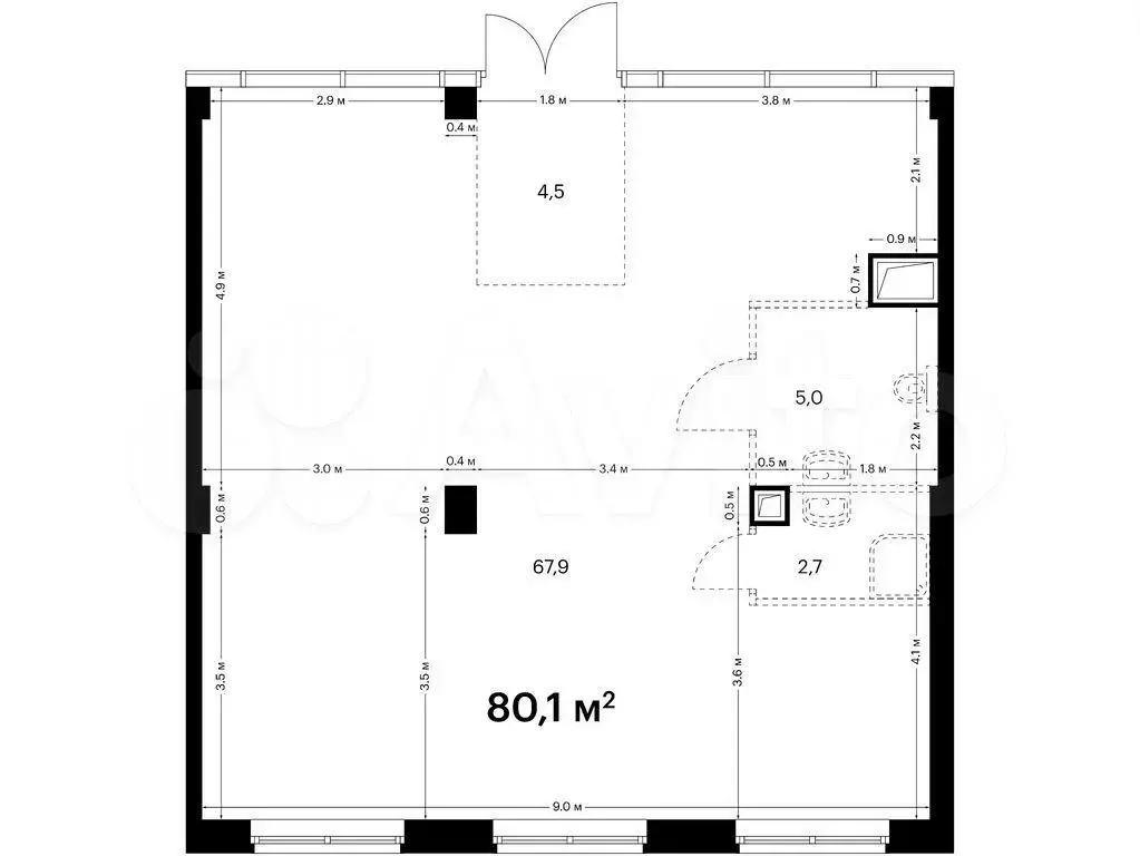 Продам помещение свободного назначения, 80.1 м - Фото 0