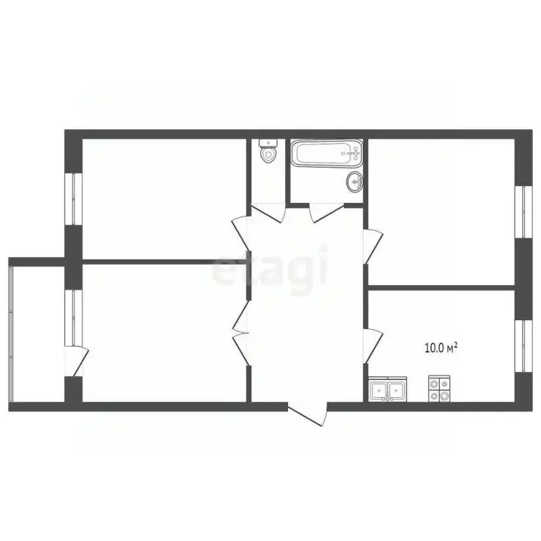 3-к кв. Владимирская область, Муром Владимирская ул., 11 (60.0 м) - Фото 0