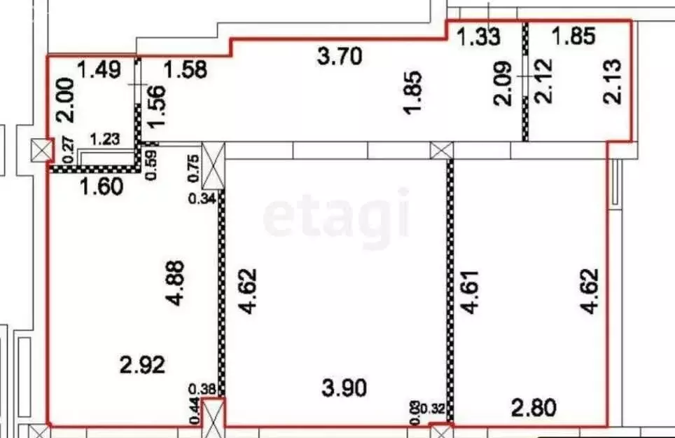 2-комнатная квартира: Абакан, улица Кирова, 204А (62.4 м) - Фото 1