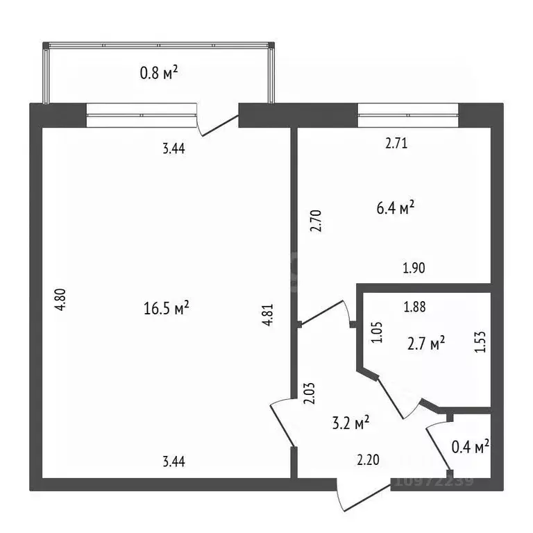 1-к кв. Башкортостан, Стерлитамак Вокзальная ул., 21А (29.2 м) - Фото 0