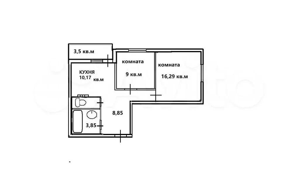 2-к. квартира, 50 м, 12/12 эт. - Фото 0