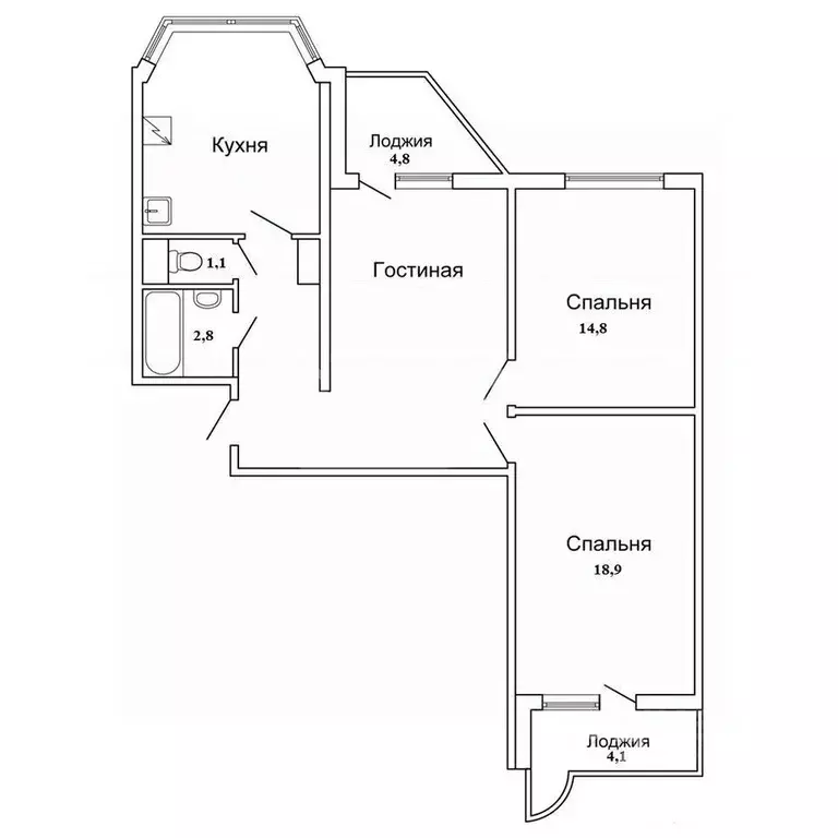 3-к кв. Москва Краснодонская ул., 23К1 (75.8 м) - Фото 1