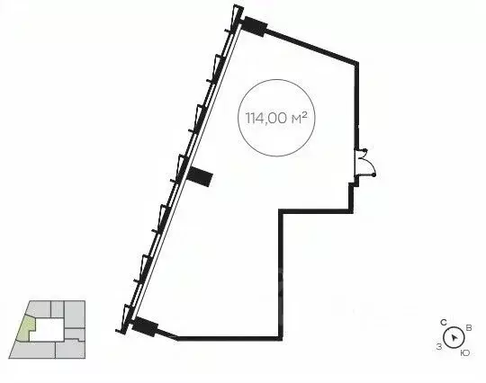 Офис в Москва ул. Обручева, Вл23 (114 м) - Фото 1