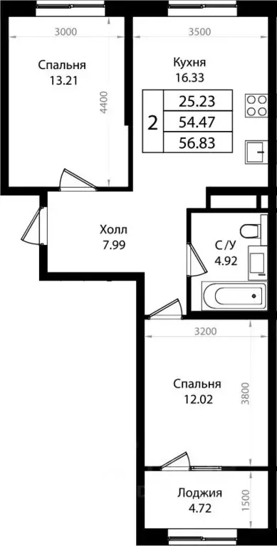 2-к кв. Краснодарский край, Краснодар Хлопчато-бумажный Комбинат мкр, ... - Фото 1