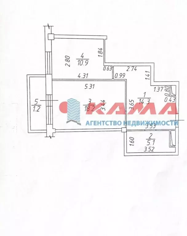 1-к. квартира, 48,5 м, 17/17 эт. - Фото 0