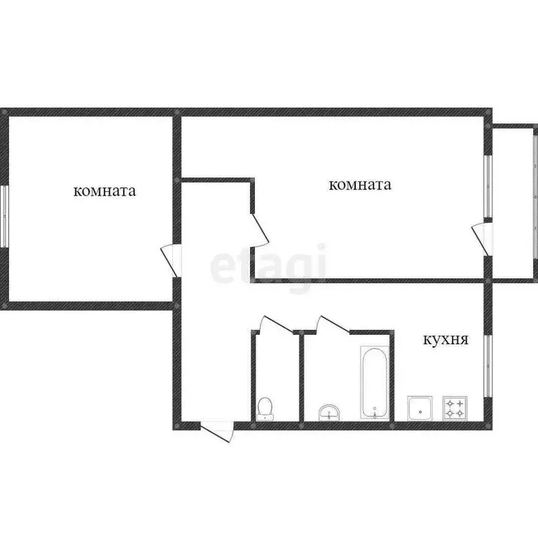 2-комнатная квартира: Саяногорск, микрорайон Заводской, 21 (47.7 м) - Фото 1