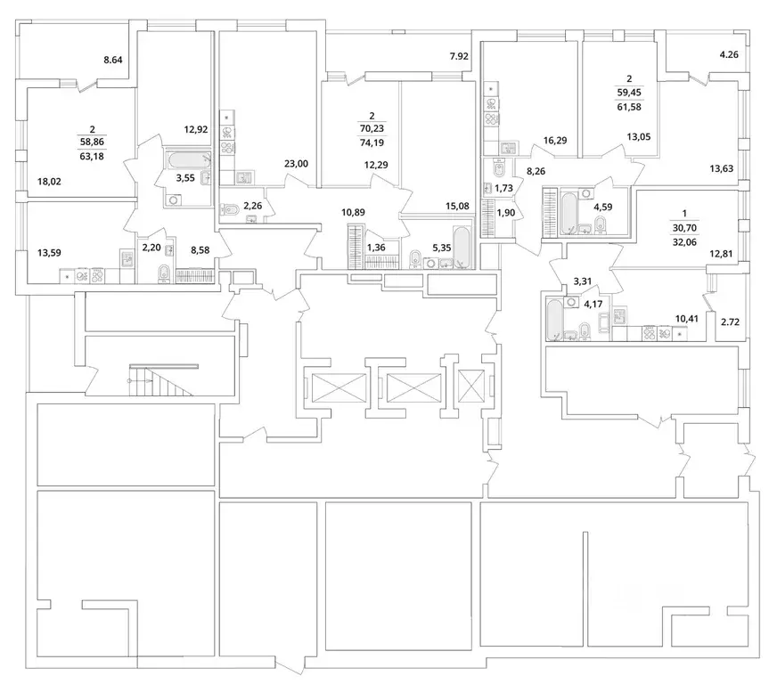 2-к кв. Санкт-Петербург Кубинская ул., 82к3с1 (74.5 м) - Фото 2