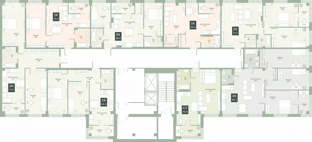 3-комнатная квартира: Курган, жилой район Заозёрный, микрорайон 6А, ... - Фото 1