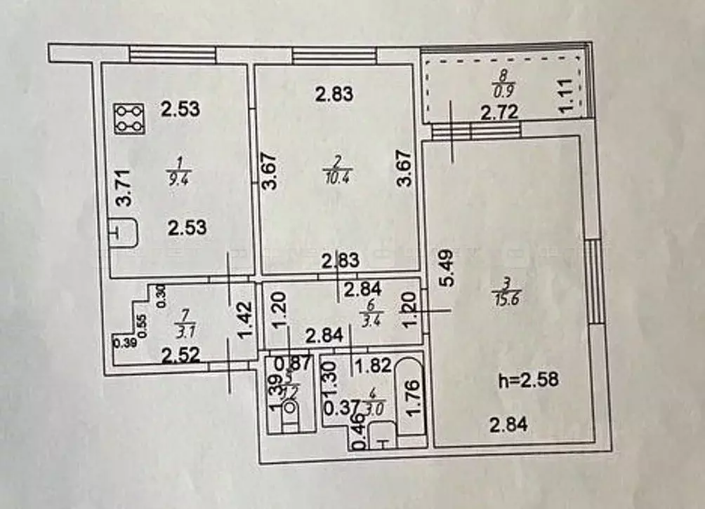 2-к кв. Татарстан, Казань Маршрутная ул., 16 (47.0 м) - Фото 2