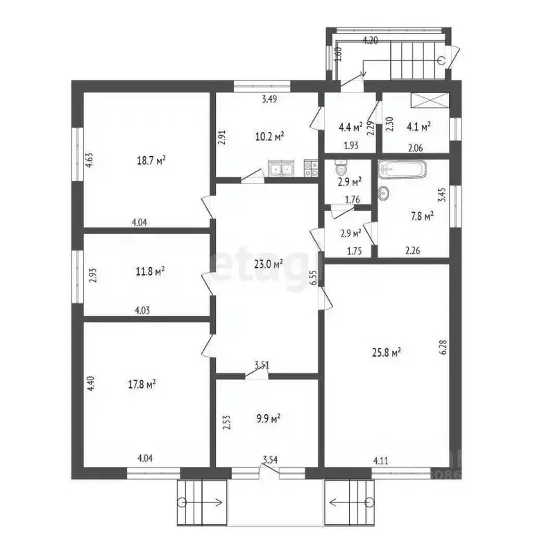 Дом в Омская область, Омский район, с. Усть-Заостровка Новая ул., 5 ... - Фото 1