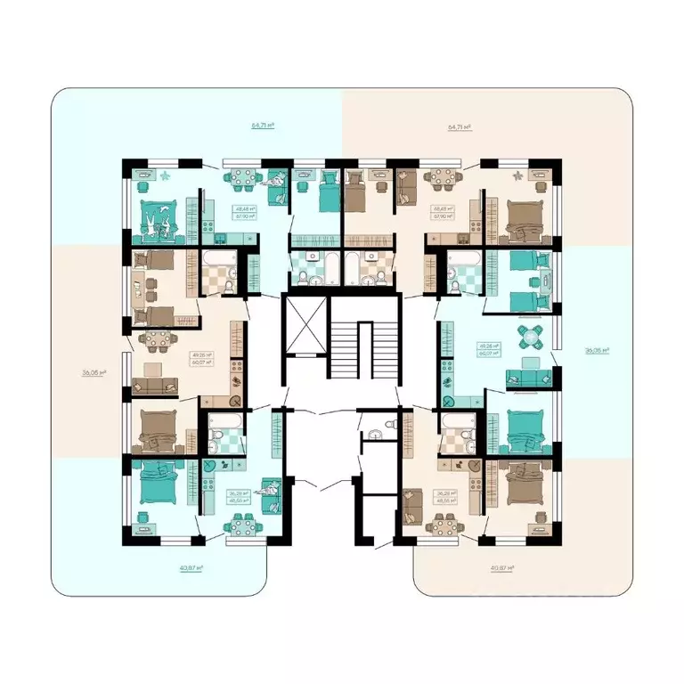 3-к кв. Приморский край, Владивосток ул. Грязелечебница (67.89 м) - Фото 1