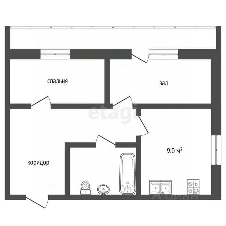 1-к кв. Краснодарский край, Анапа ул. Толстого, 61 (41.1 м) - Фото 2