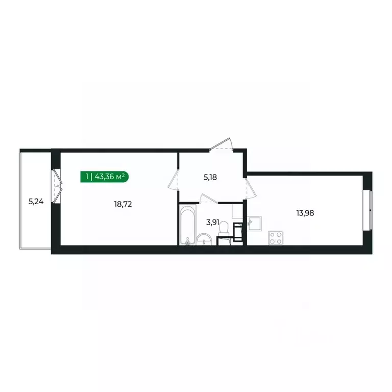 1-к кв. Ленинградская область, Сертолово Всеволожский район, ... - Фото 2