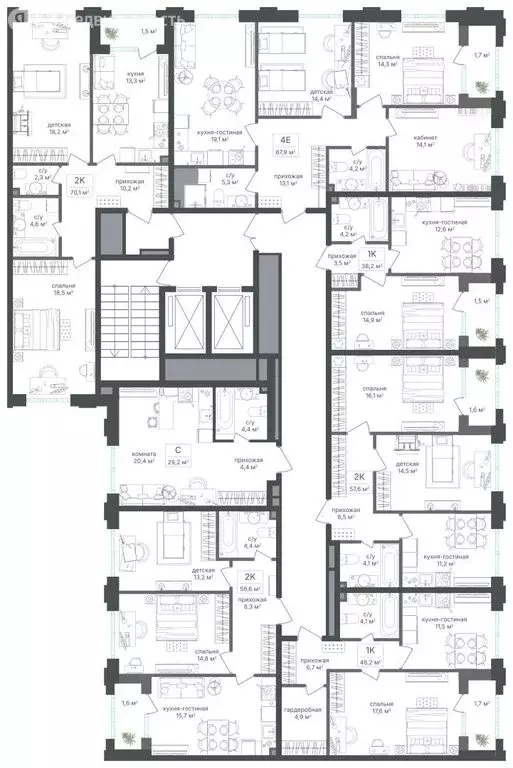 Квартира-студия: Москва, Михалковская улица, 48к1 (29.1 м) - Фото 1