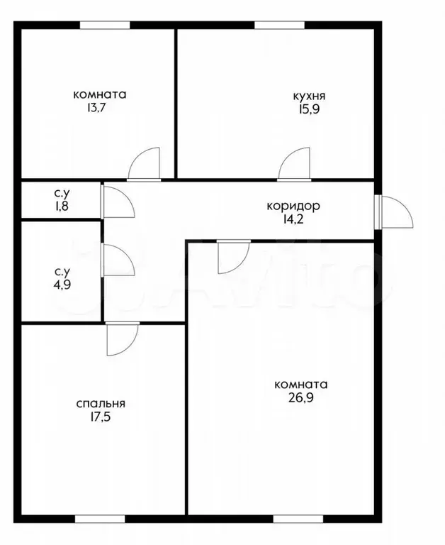 3-к. квартира, 95 м, 3/25 эт. - Фото 0