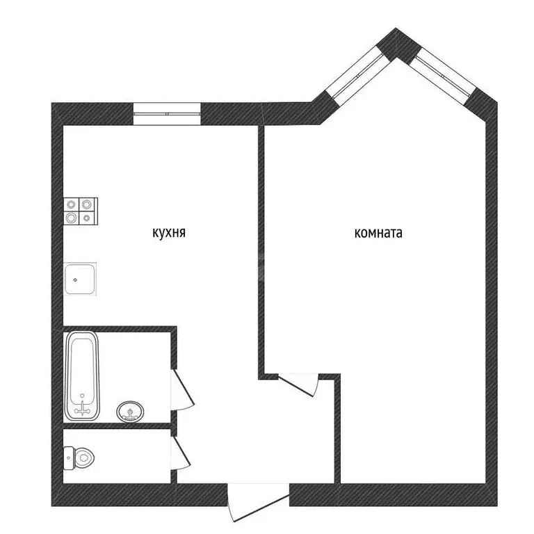 1-комнатная квартира: Кириши, Советская улица, 12 (29 м) - Фото 1