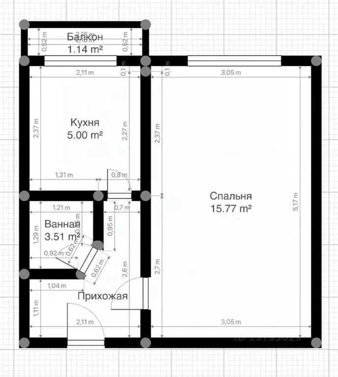 1-к кв. Кабардино-Балкария, Нальчик ул. Ашурова (27.0 м) - Фото 2