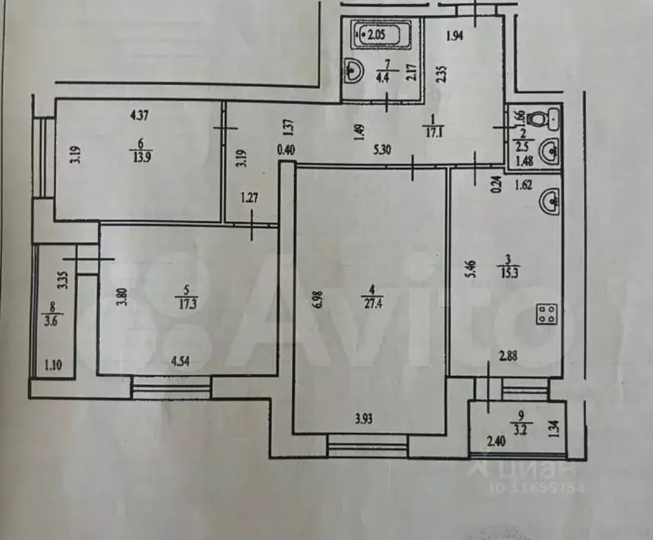 3-к кв. Башкортостан, Уфа ул. Рихарда Зорге, 33/1 (97.9 м) - Фото 1