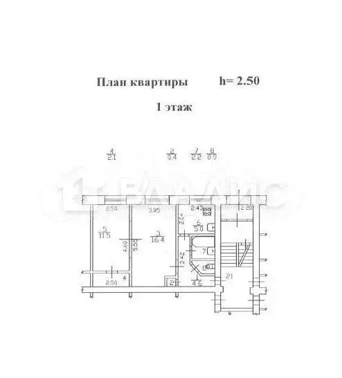 2-к. квартира, 43 м, 1/5 эт. - Фото 0