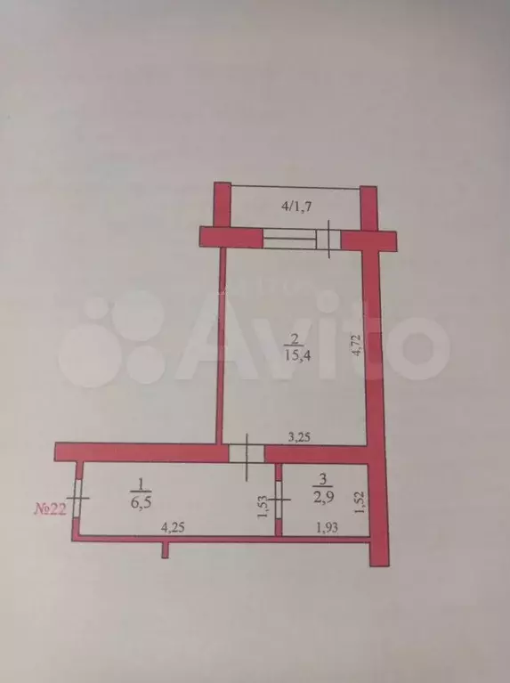 Квартира-студия, 25 м, 3/3 эт. - Фото 0