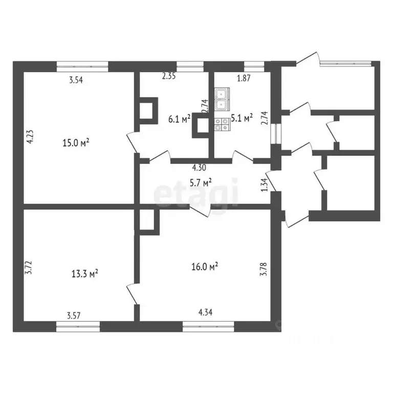 3-к кв. Московская область, Коломна Кооперативная ул., 9 (61.2 м) - Фото 1