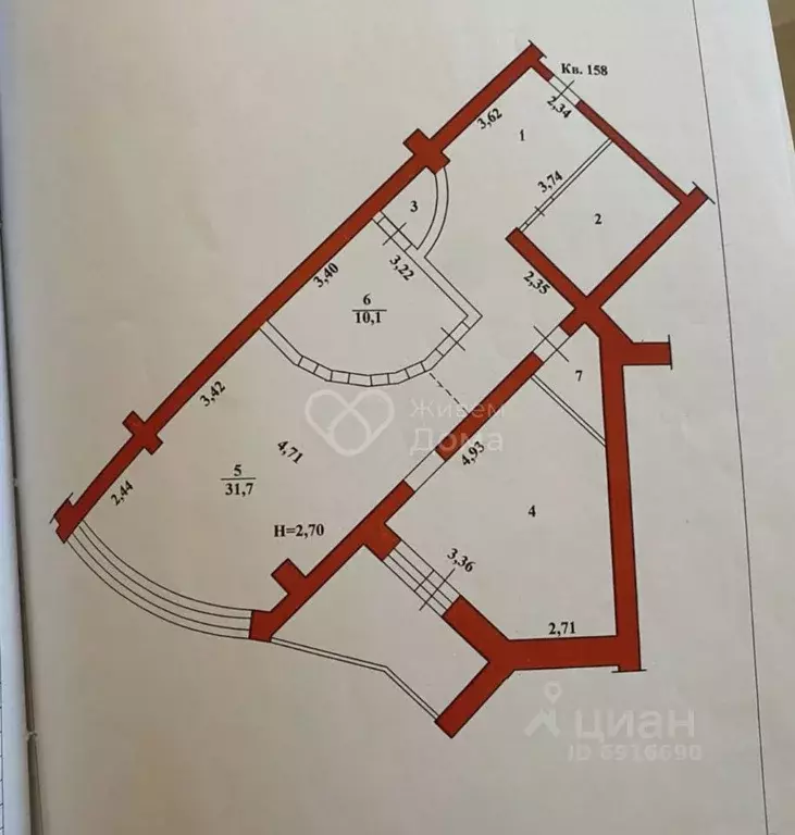 2-к кв. Волгоградская область, Волгоград ул. 8-й Воздушной Армии, 9а ... - Фото 1