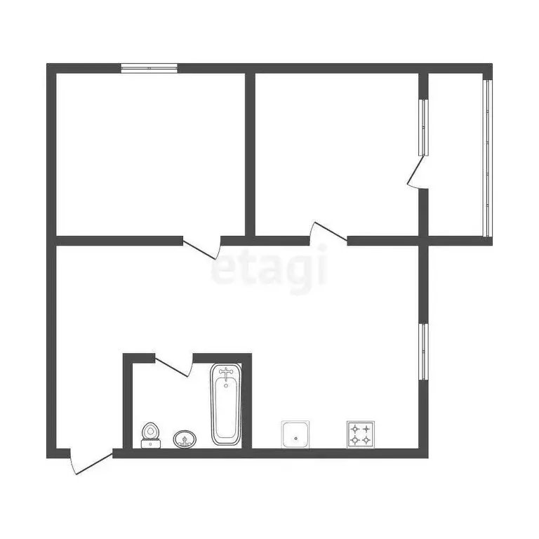 2-комнатная квартира: Тверь, проспект Победы, 30/17 (41.9 м) - Фото 1