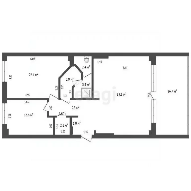 3-к кв. Севастополь Севастопольская зона ЮБК кв-л, 20А (125.6 м) - Фото 1