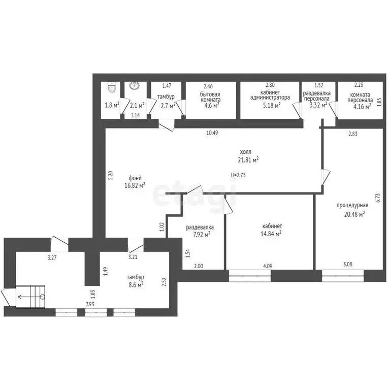 Помещение свободного назначения (108.4 м) - Фото 1