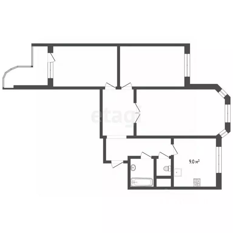 3-к кв. Москва Варшавское ш., 104 (76.6 м) - Фото 2