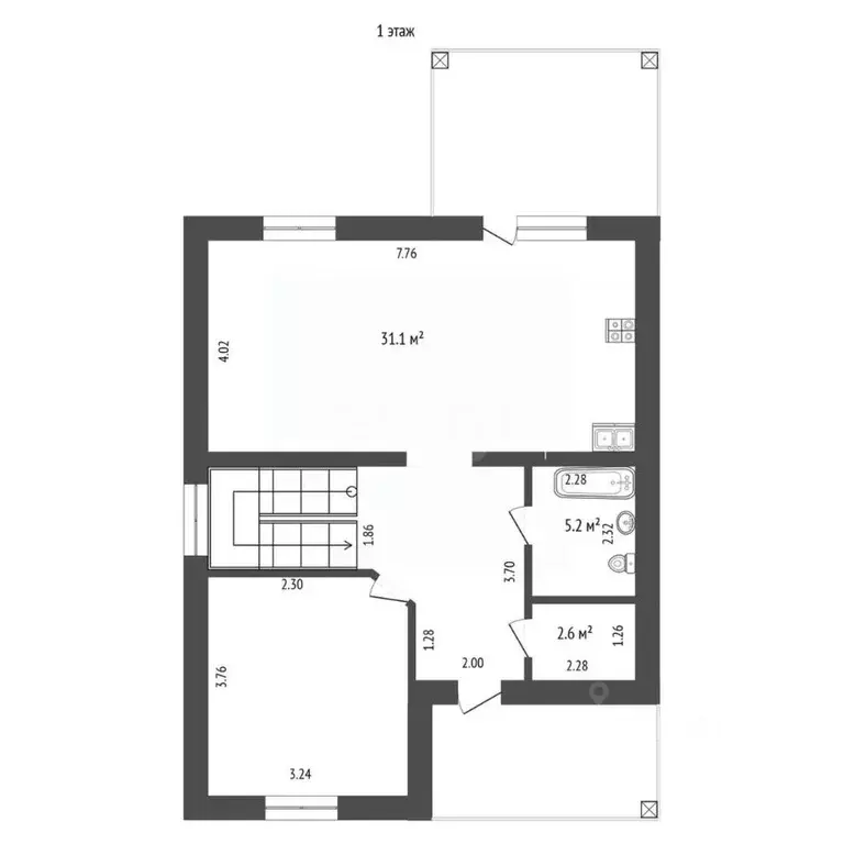 Дом в Тюменская область, Тюмень ул. Михаила Баранова (133 м) - Фото 2
