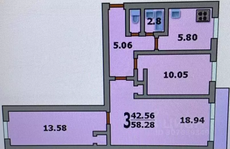 3-к кв. Москва ул. Героев Панфиловцев, 17К1 (58.2 м) - Фото 1