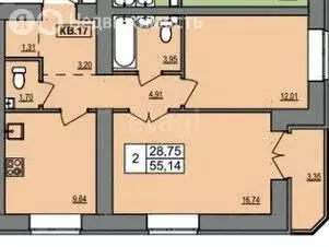 2-комнатная квартира: Ижевск, улица 40 лет Победы, 85 (55 м) - Фото 1