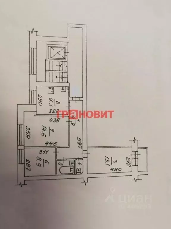 3-к кв. Новосибирская область, Новосибирск Железнодорожная ул., 22 ... - Фото 1