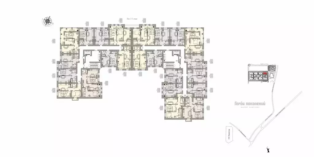 2-комнатная квартира: Волгоград, улица Землячки, 84/1 (43.1 м) - Фото 1