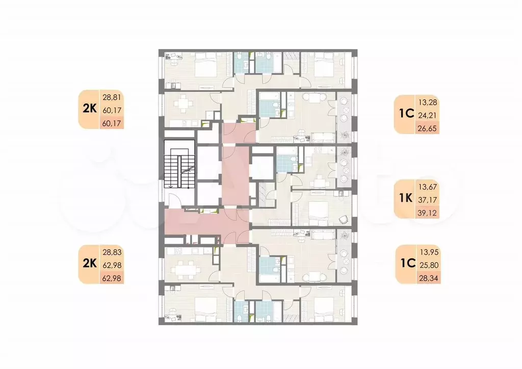 Квартира-студия, 28,3 м, 11/30 эт. - Фото 1