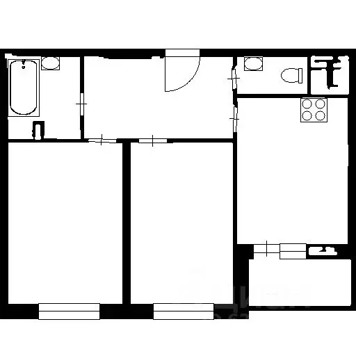 2-к кв. Санкт-Петербург Октябрьская наб., 44 (52.5 м) - Фото 2